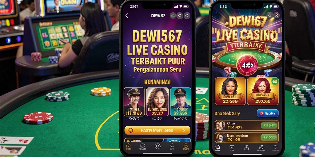 Tampilan gameplay Live Casino di DEWI567 dengan dealer langsung yang interaktif.