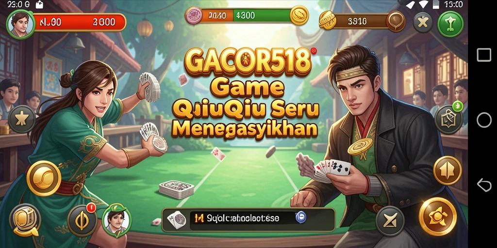 Tampilan dinamis gameplay seru GACOR518 dalam permainan QiuQiu.