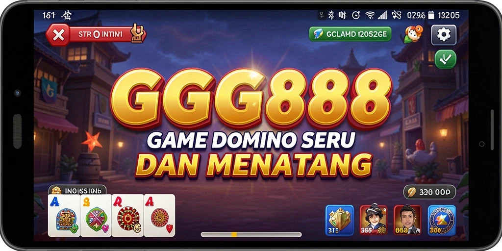 Screenshot gameplay GGG888 yang menampilkan keseruan bermain Domino.