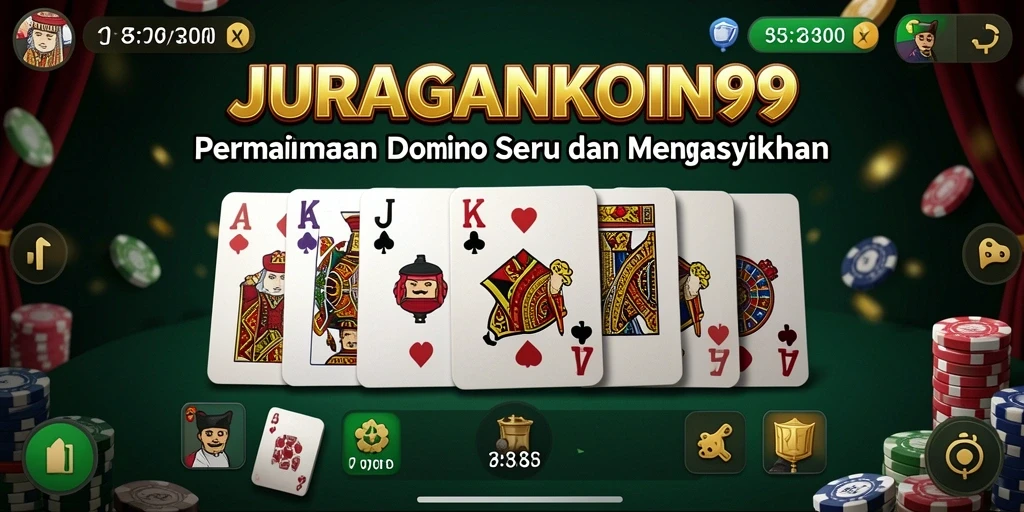 Tampilan menarik dari gameplay JURAGANKOIN99 dengan berbagai mode Domino.