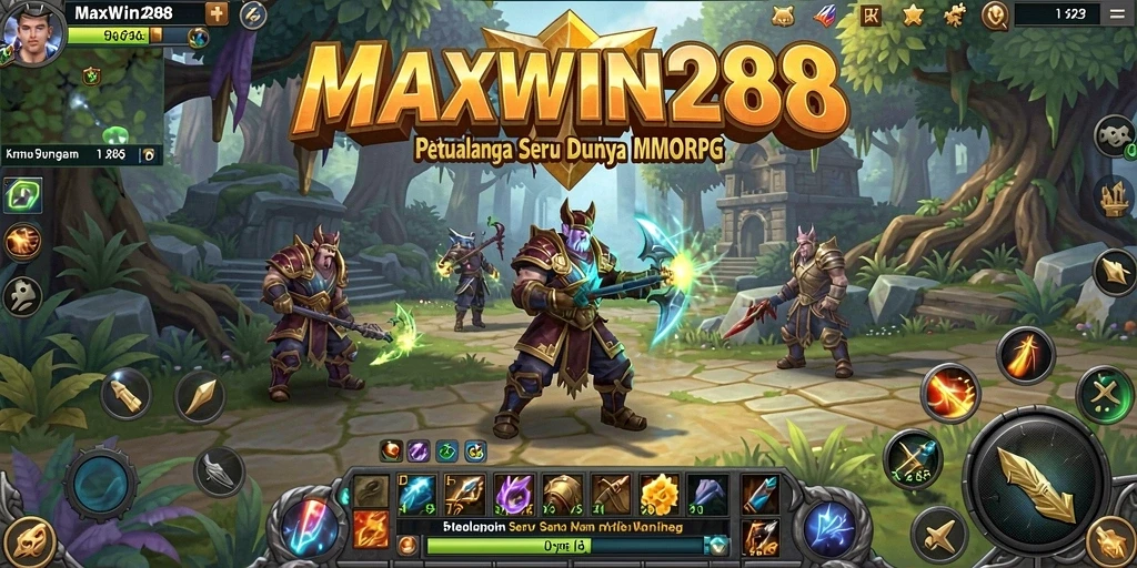 Screenshot gameplay <strong>MAXWIN288</strong> menampilkan petualangan seru dalam dunia MMORPG.