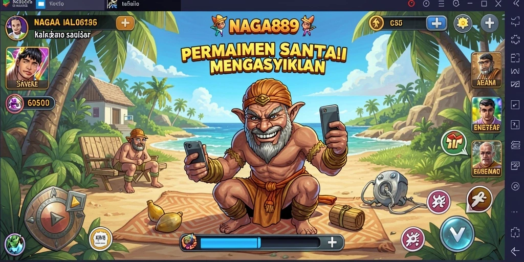 Tampilan gameplay menarik dalam NAGA889 dengan elemen yang cerah.